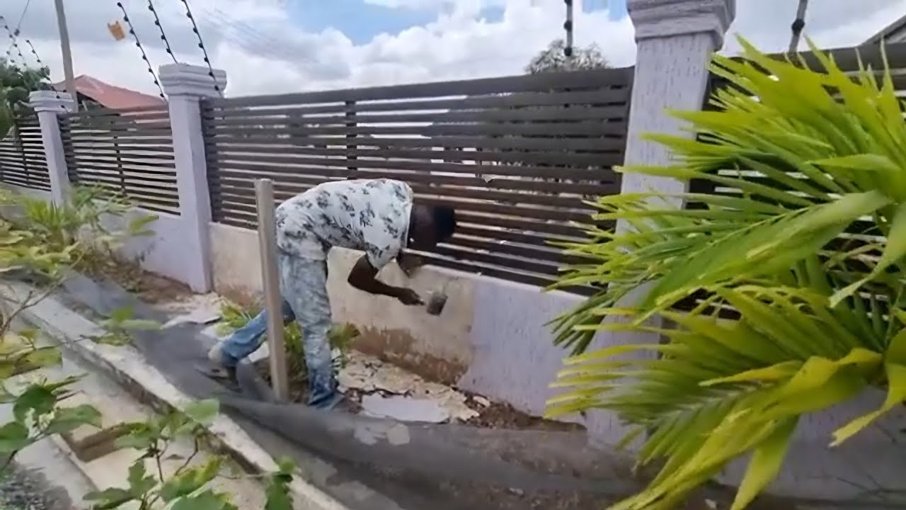 WATCH THIS ~ GRAFFIATO PAINT PEELING OFF ~ Building In Ghana