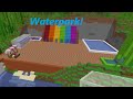 Building a waterpark in Minecraft!