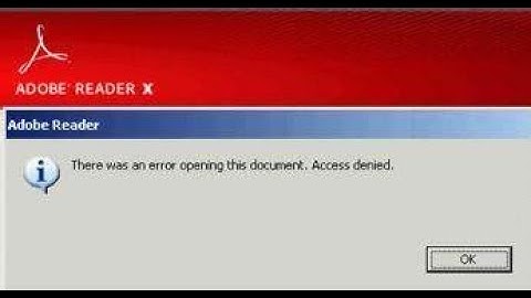 How to Fix Access Denied Error on adobe