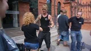 Duff McKagan with fans.