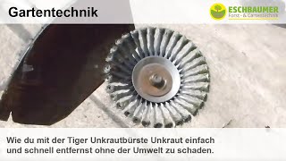 Wie du mit der Tiger Unkrautbürste Unkraut einfach und schnell entfernst ohne der Umwelt zu schaden