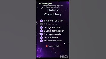 W coin not eligible problem @Airdropkuddi