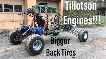 long travel full independent suspension dual engine  go kart part 6