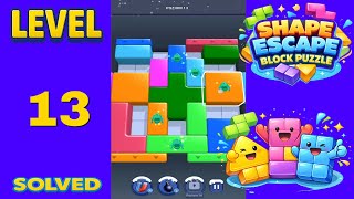 Shape Escape Block Puzzle Level 13 - SOLUTION