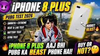 iPhone 8 Plus pubg test 2026 || Smooth 60fps || No Lag 😱 livik Gameplay 🤔