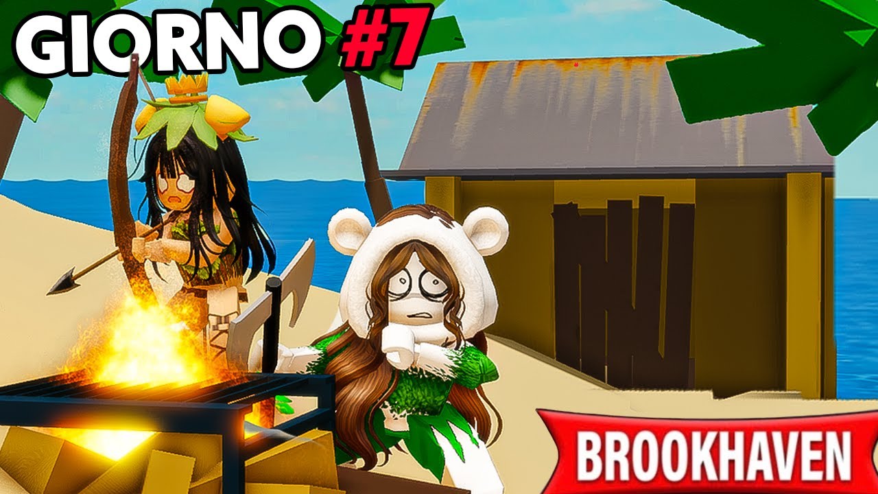 SOPRAVVIVO 7 GIORNI IN UN ISOLA DESERTA SU BROOKHAVEN ROBLOX!