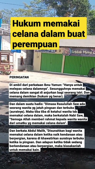 Hukum memakai celana dalam buat perempuan???