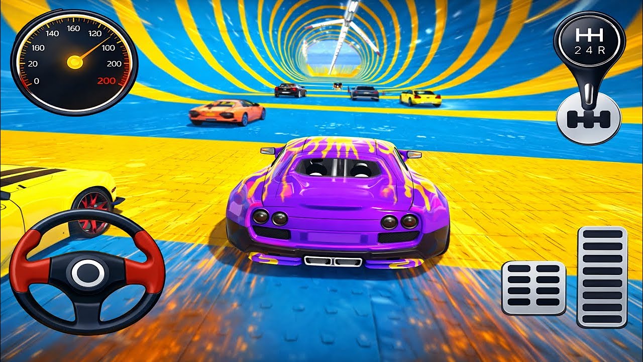 Impossible GT Car Stunt Racing  - Android GamePlay / GameRulerTv