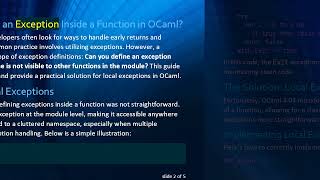 Can You Define An Exception Inside A Function In Ocaml?