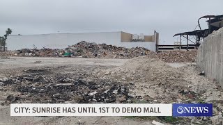 Developers of old Sunrise Mall site have until Thursday to finish demolition