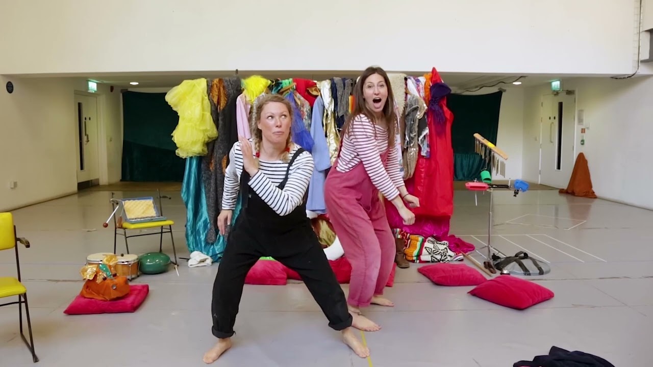 Audio Described clip from the interactive workshop for Charlie's Wardrobe by Dragonbird Theatre