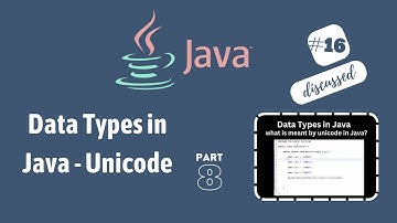#16 What is meant by unicode? | unicode in Java | How to use unicode in java programming?