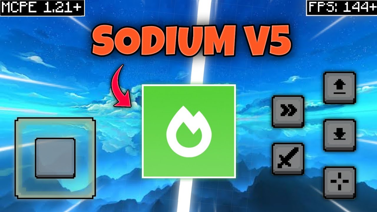 ⚡Sodium V5 for MCPE 1.21+ | MASSIVE FPS BOOST 🚀