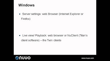 NUUO Titan NVR - Install Wizard: Clients