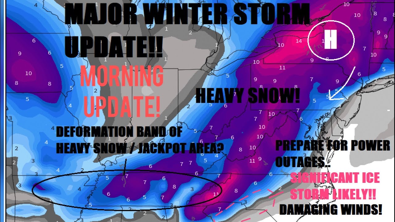Major Winter storm update! Ice storm! Heavy snow & Strong winds! Update ...