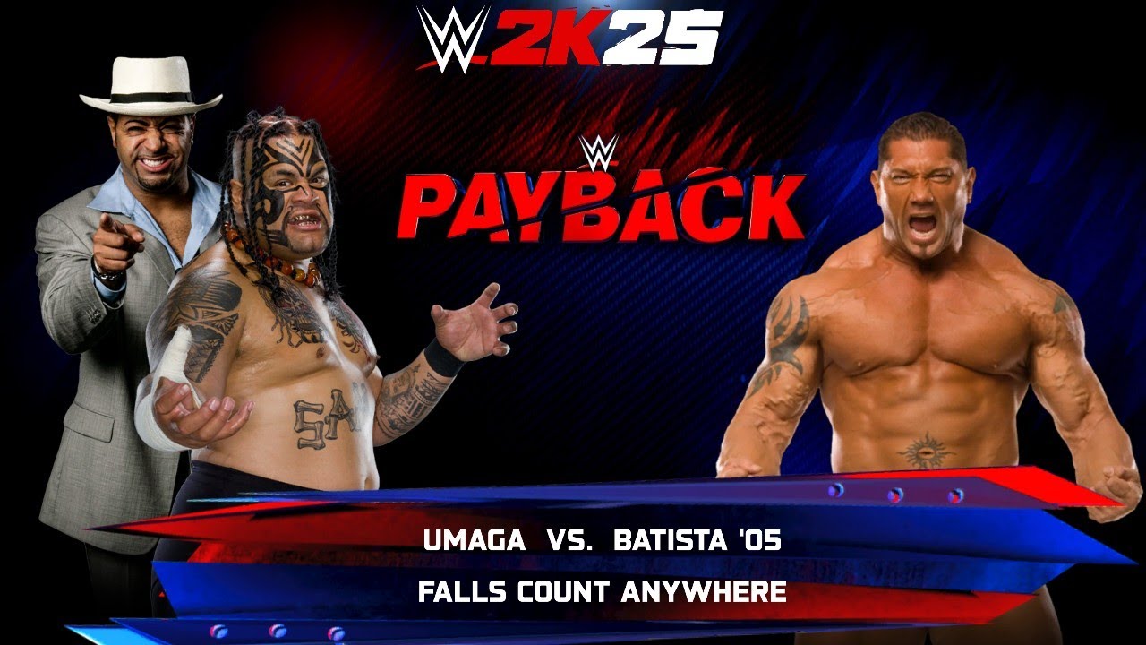 Full Match - Umaga vs Batista '05: Falls Count Anywhere Match at Payback | WWE 2k25 