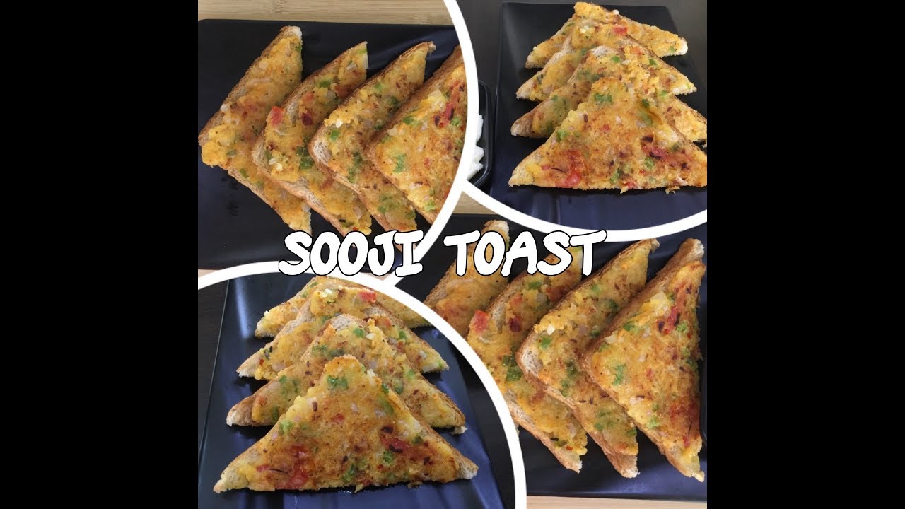 SOOJI (SEMOLINA/RAVA) TOAST KIDS LUNCH BOX RECIPE SOOJI BREAD TOAST