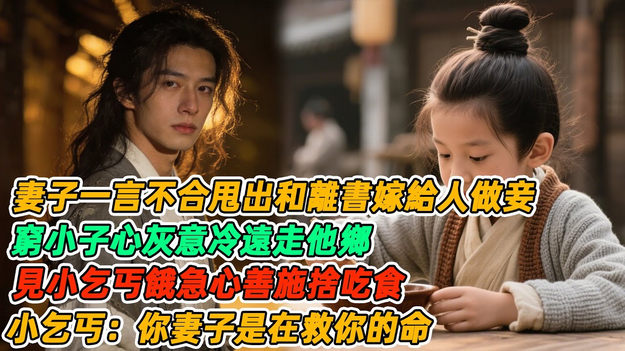 民間故事：妻子一言不合甩出和離書嫁給人做妾，窮小子心灰意冷遠走他鄉，見小乞丐餓急心善施捨吃食，小乞丐：你妻子是在救你的命