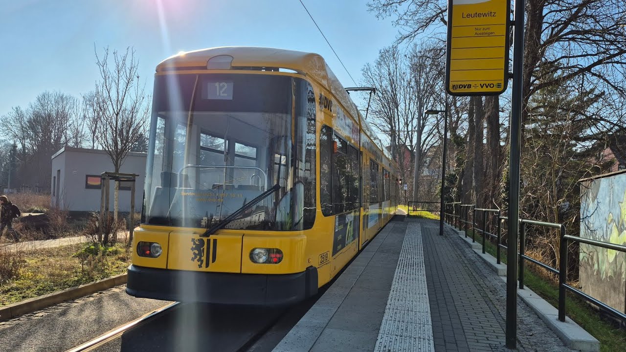 Tram Dresden | Mitfahrt in der kompletten 10/12 von Messe, Gleisschleife bis Leutewitz im NGT6DD-ER