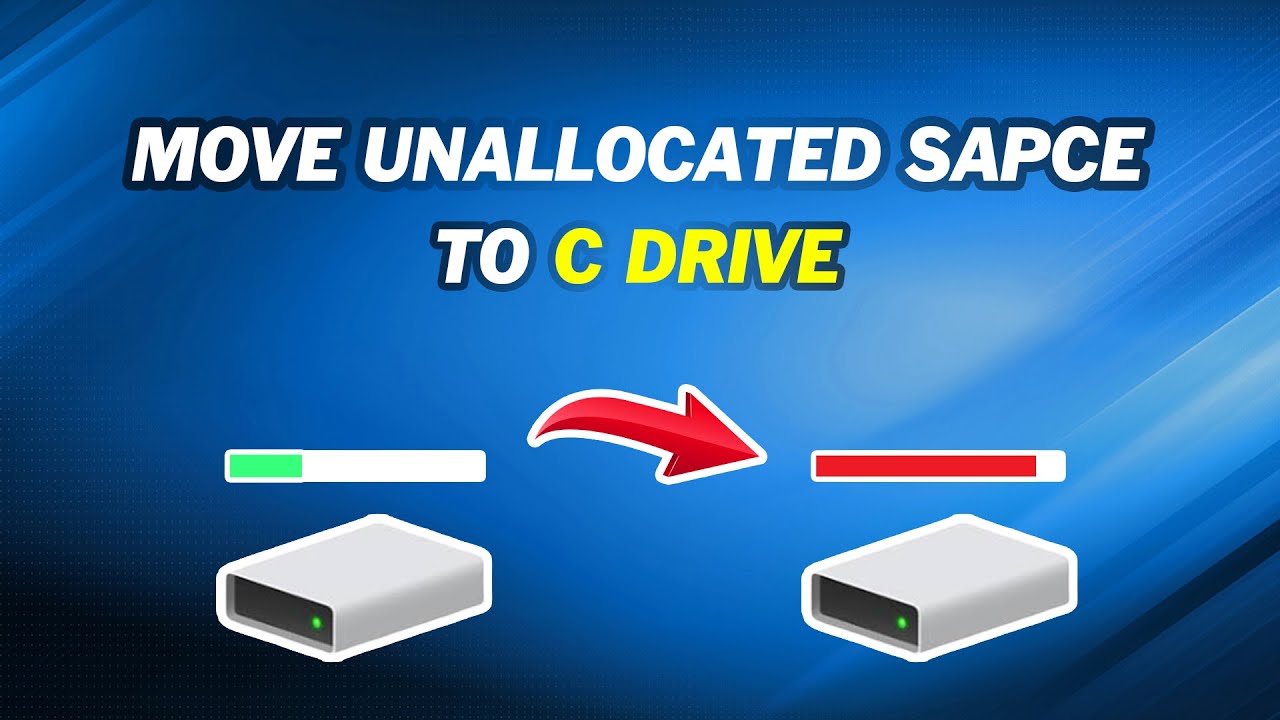 Move Unallocated Space Next To C Drive Move Unallocated Space to the C drive|Extend Your C Drive Space 3