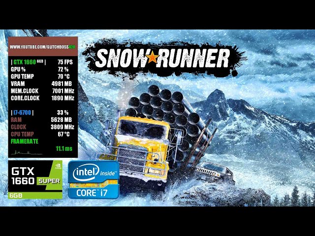 SnowRunner | GTX 1660 Super 6GB + i7-6700 + 16GB RAM - YouTube