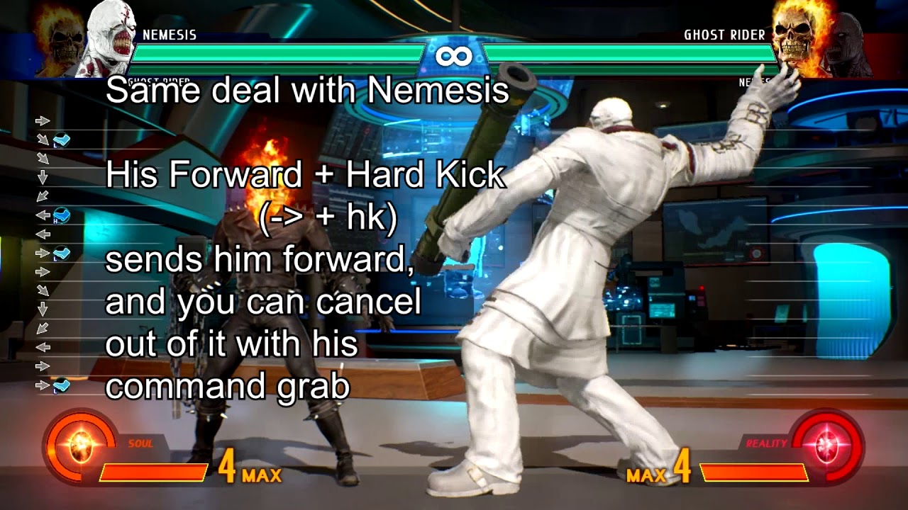 MvCI Guide - Kara Command Grabs (Ghost Rider / Nemesis)