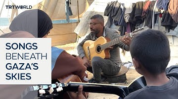 Palestinian teacher turns hum of Israeli drones into music