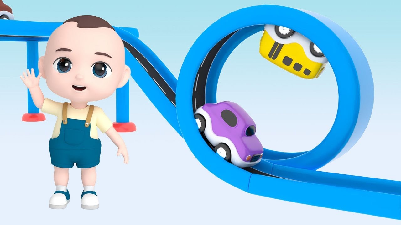 Animation of early childhood education parking car toys, knowing cars and colors YouTube