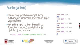 Python - funkcije print, input, int, float, round