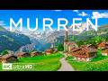Mürren 4K – Cliffside Village, Alpine Peaks, Waterfalls and Scenic Swiss Mountain Views