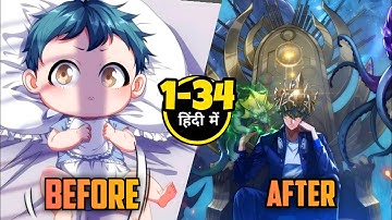 Reborn as a Baby, He Unlocks the Infinite Evolution System From Scratch Explained Hindi [1-34]