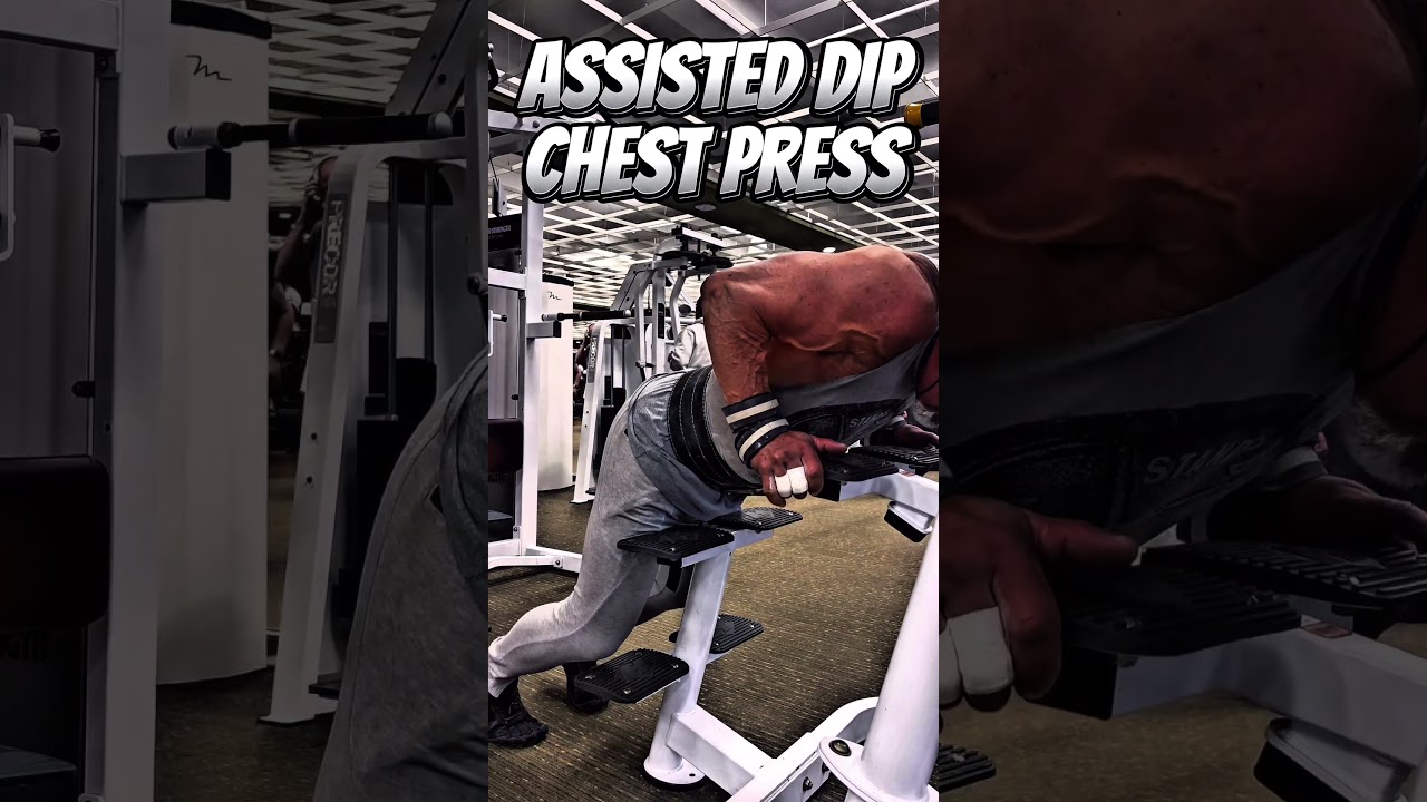Assisted dip chest presses for chest #workout #motivation #muscle #workouttips #exercise