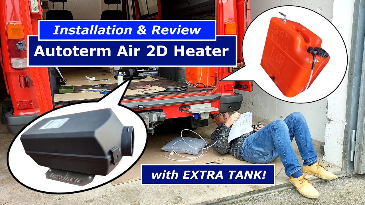 How to install Autoterm Air 2D diesel heater with extra tank inside the van  (Mercedes T1 conversion) 
