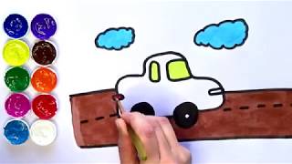 pix Dibujos De Carreteras Para Niños dibuja y colorea un auto en carretera