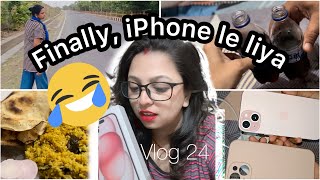 Finally, iPhone le liya🥹📱 summer ki simple recipe #vlog #iphone15