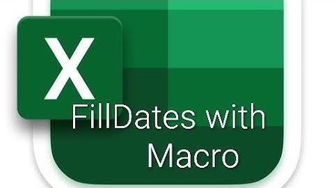 Fill Dates using Macro