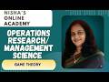 Game Theory | Decision Science | Operations Research