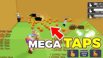 Playing Roblox Tapping Simulator and getting huge mega taps