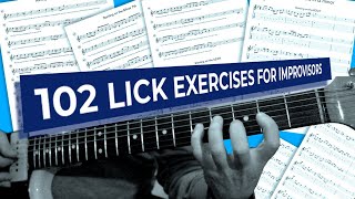 102 minor Guitar @sax  lick exercises for Jazz improvisors + tab