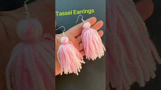 ✅ 🤩Tassel Earrings | Yarn Earrings | How to make tassels | #earrings #tasselearrings #tassels #diy
