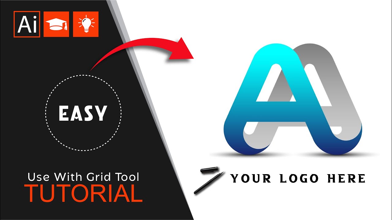 3D a Gradient Modern Logo Design In Adobe Illustrator Tutorial Circle ...