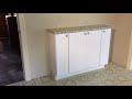 Custom side bar cabinet made with wall cabinets with granite top Custom side bar cabinet made with wall cabinets with granite top