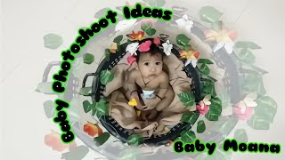 Moana DIY photoshoot Ideas for baby | DIY Baby Angel Photoshoot At Home♡