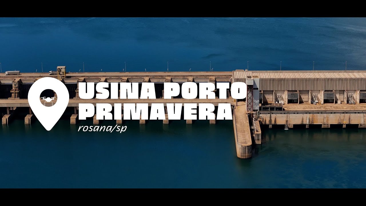 Uma das maiores usinas hidrelétricas do Brasil visto de cima