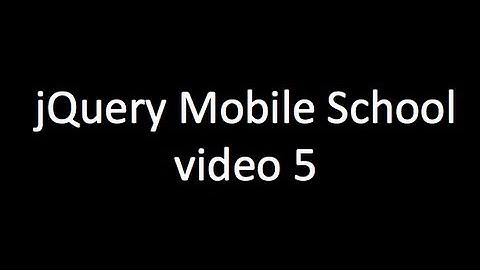 jQuery Mobile tutorial - 5