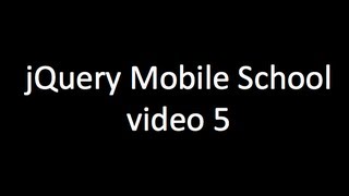jQuery Mobile tutorial - 5