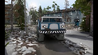 🚚 Spintires: Ракетовоз ЗИЛ-135ЛМ на скверных снежных дорогах вблизи города Трехречинска и трех рек