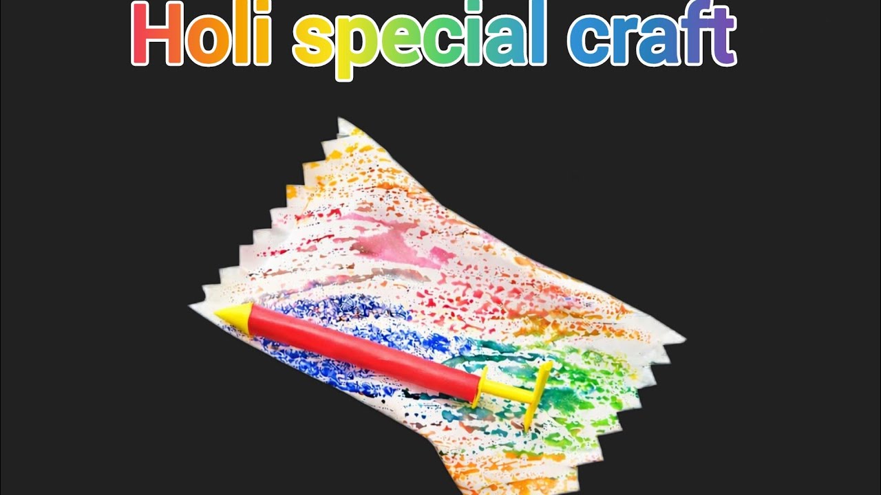 Holi Chocolate Gift ideas | Holi Craft Ideas | handmade holi paper | DIY Holi craft idea for school 