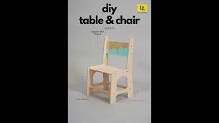 UA90 | Minimalist and Functional: The Wooden Table & Chair Your Kids Will Love #kid #furniture