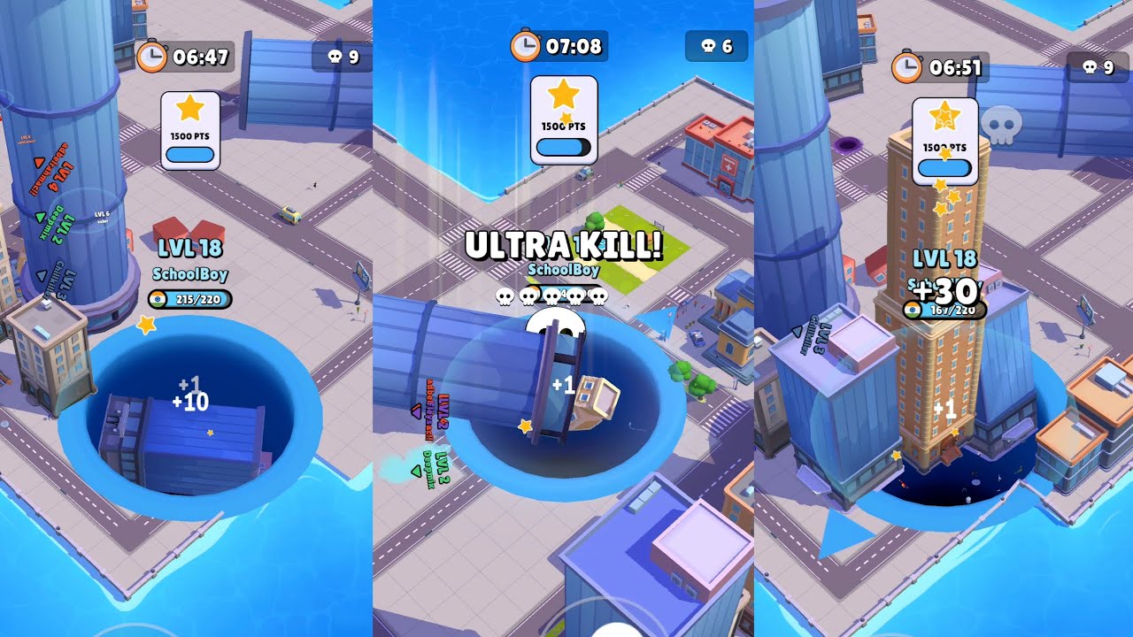 Hole.io New update Hard mode Android-ios Gameplay |